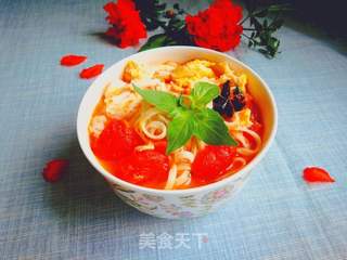 西红柿鸡蛋汤捞面的做法步骤:17