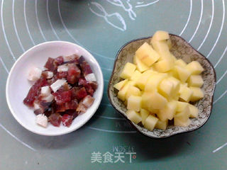 腊肉土豆蒸饭的做法步骤:2