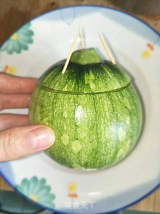南瓜蒸肉的做法步骤:3