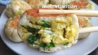 素馅水煎包的做法步骤:11