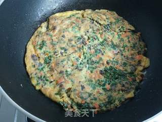 #夏日懒人餐#三色蔬菜煎蛋的做法步骤:9