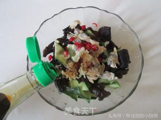 蛤肉木耳拌黄瓜的做法步骤:7