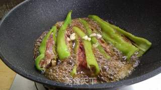 尖椒酿肉的做法步骤:7
