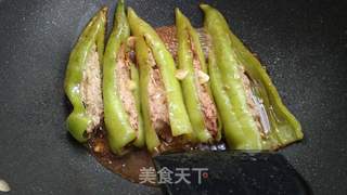 尖椒酿肉的做法步骤:8