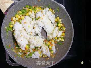 菠萝蛋包饭的做法步骤:12