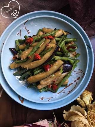 干煸豆角茄子的做法步骤:12