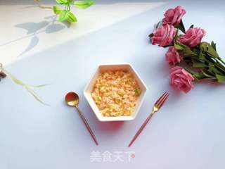 【宝宝辅食】12M+,虾松杂蔬炒饭的做法步骤:9