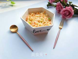 【宝宝辅食】12M+,虾松杂蔬炒饭的做法步骤:10