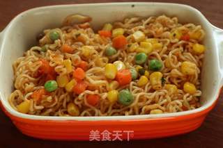 焗方便面的做法步骤:9