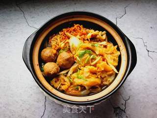 夏日の懒人餐:白菜炖牛肉丸的做法步骤:12