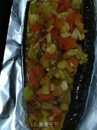 烤布袋茄子的做法步骤:9