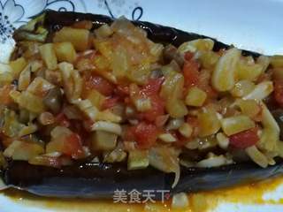 烤布袋茄子的做法步骤:10