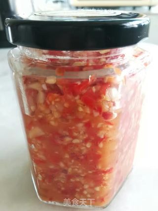 纯手工自制的“蒜蓉辣椒酱”的做法步骤:7