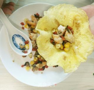 鸡蛋做出的福包袋的做法步骤:7