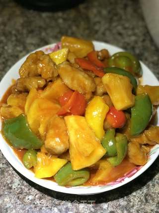 菠萝咕噜肉的做法步骤:16