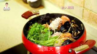 韩式辣炖海鲜汤的做法步骤:13
