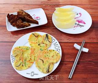 时蔬煎饼的做法步骤:11