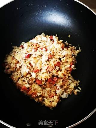 #夏季懒人餐#~酱油蛋炒饭的做法步骤:7