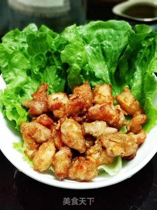 酥炸蒜香柠檬胡椒鸡的做法步骤:4