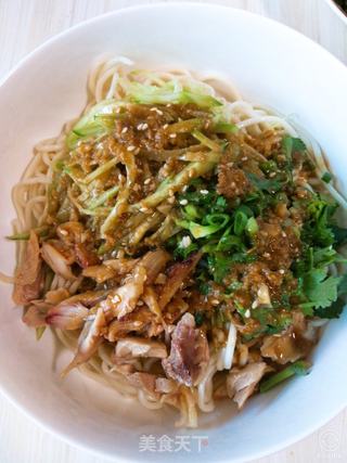 美食“鸡丝凉面的做法步骤:13