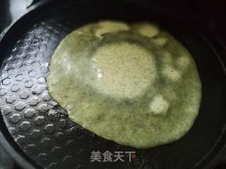 艾叶鸡蛋卷饼的做法步骤：10