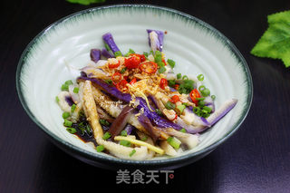 凉拌香辣茄子的做法步骤:6