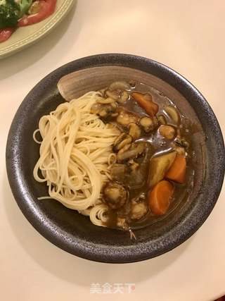 海鲜咖喱意面的做法步骤:20