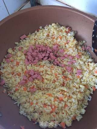 什锦黄金炒饭的做法步骤:7