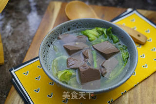 生菜血豆腐汤的做法步骤:8