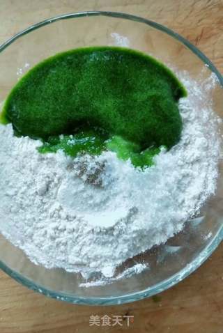 豌豆荚馒头的做法步骤:5