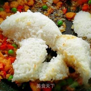 虾仁炒饭的做法步骤:10