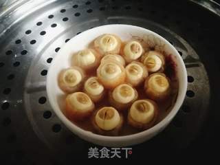 南瓜蒸莲子的做法步骤:11