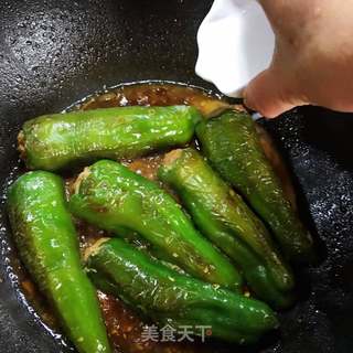 青椒酿肉的做法步骤:11