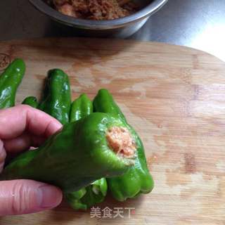 青椒酿肉的做法步骤:4