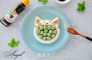 大嘴吃饭的猫的做法步骤:9