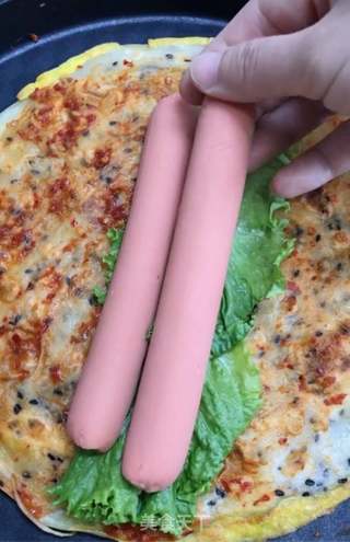 营养早餐鸡蛋饼的做法步骤：8