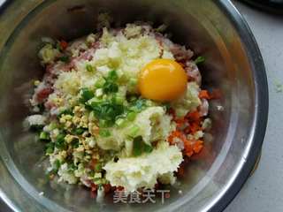 白菜猪肉蒸饺的做法步骤:6