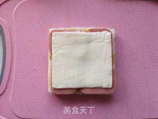 火腿西多士的做法步骤:7