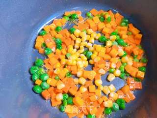 火龙果炒饭的做法步骤:9