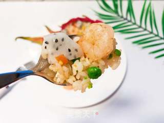 火龙果炒饭的做法步骤:16
