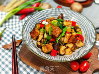 蚝油香菇鳗鱼丁的做法步骤:13