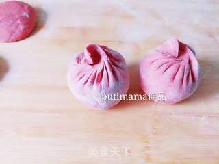 粉红豆沙包的做法步骤:7