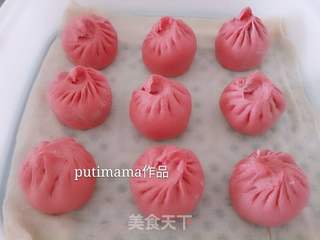 粉红豆沙包的做法步骤:8