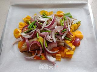 彩椒纸包鱼的做法步骤:9