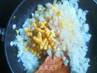 家常炒饭的做法步骤:7
