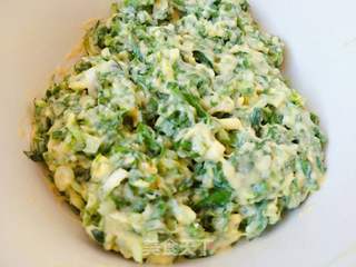 小白菜鸡蛋饼的做法步骤:7