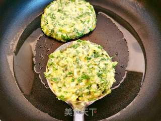 小白菜鸡蛋饼的做法步骤:8