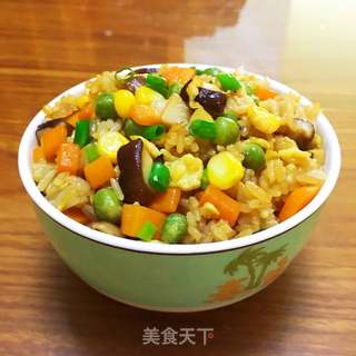 蚝油彩色炒饭的做法步骤：10