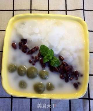 抹茶圆子红豆冰的做法步骤：11