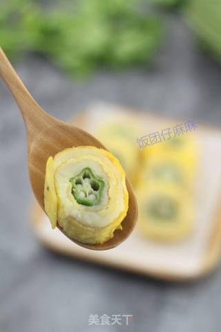 秋葵土豆泥鸡蛋卷的做法步骤:9
